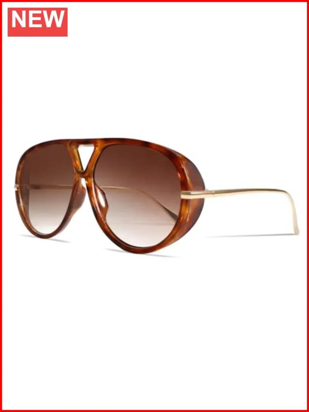 Retro Oversized Metal Aviator Sunglasses UV Protection